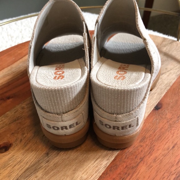 COPY - NWOT SOREL SUEDE WEDGES WITH 3” HEEL. Taupe Color. Size 5.5 - Picture 2 of 9